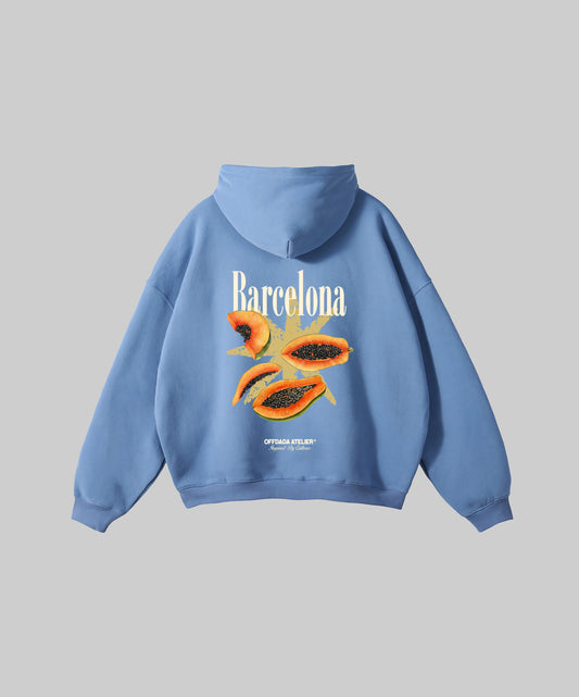 BARCELONA BABY BLUE HEAVY BOXY FIT HOODIE