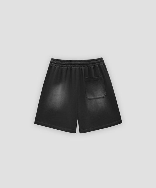 Sun Fade Raw Edge Cotton Shorts