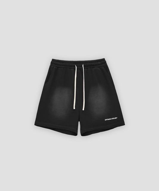 Sun Fade Raw Edge Cotton Shorts