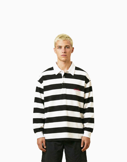 RELAXED FIT ZEBRA POLO SWEATSHIRT