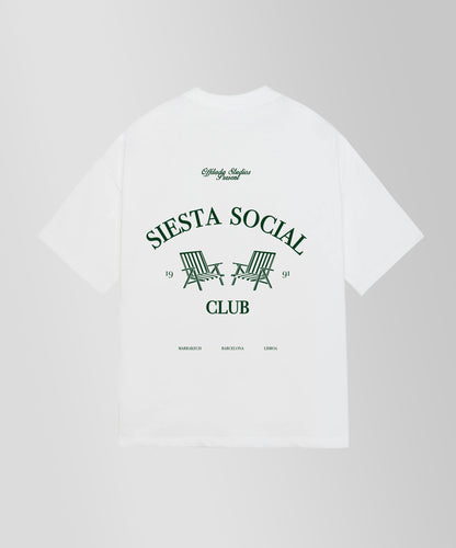 SIESTA SOCIAL CLUB OVERSIZED 305GSM WHITE