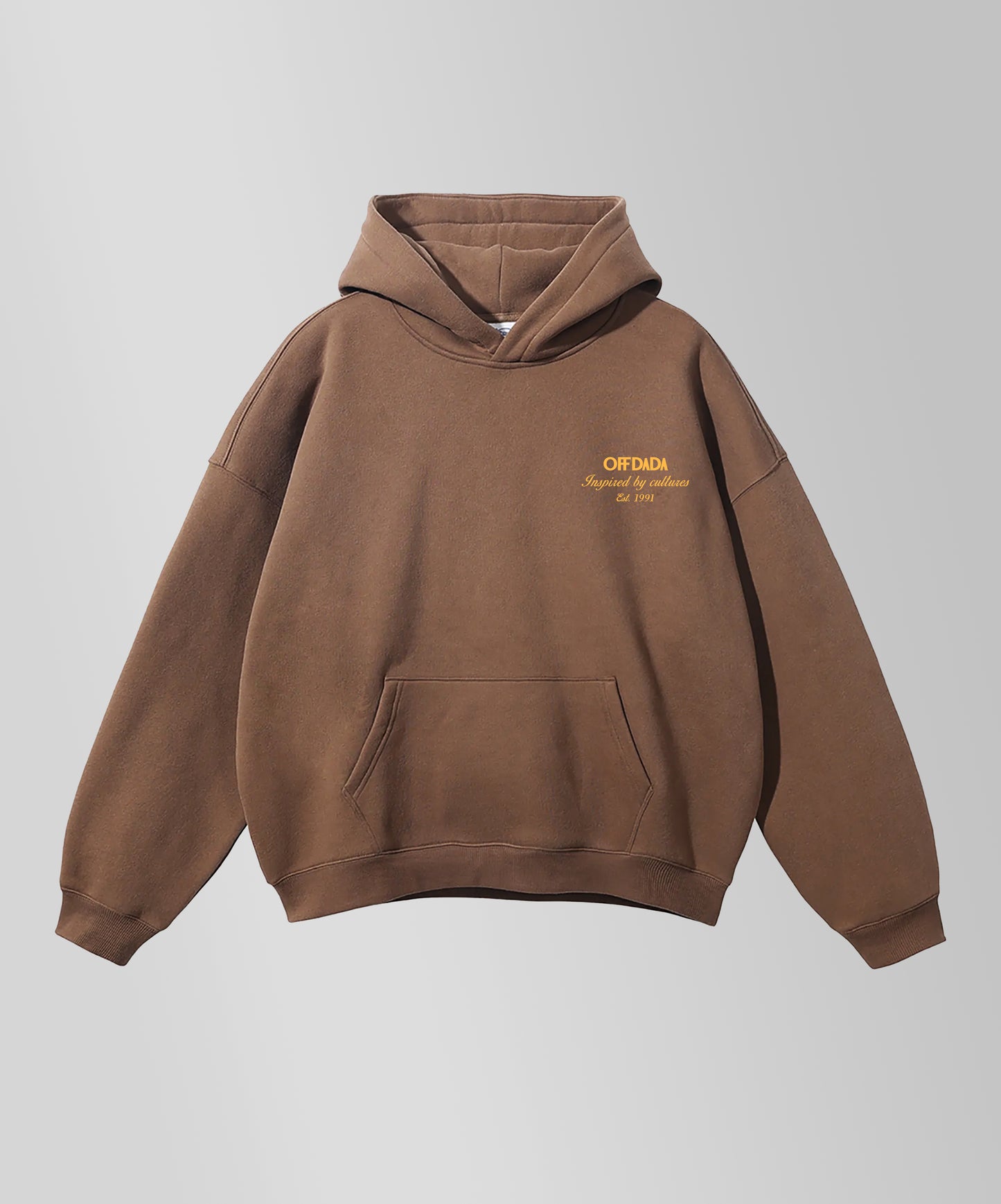 FAR WEST CLUB HEAVY HOODIE IN BROWN