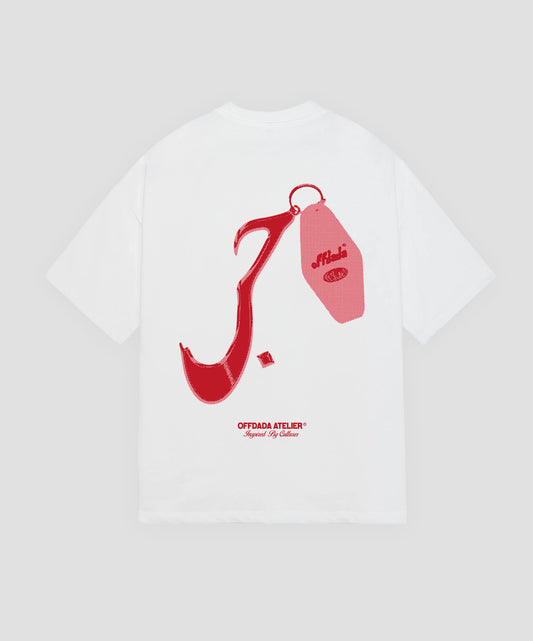 LOVE HUBB KEY TEE IN WHITE