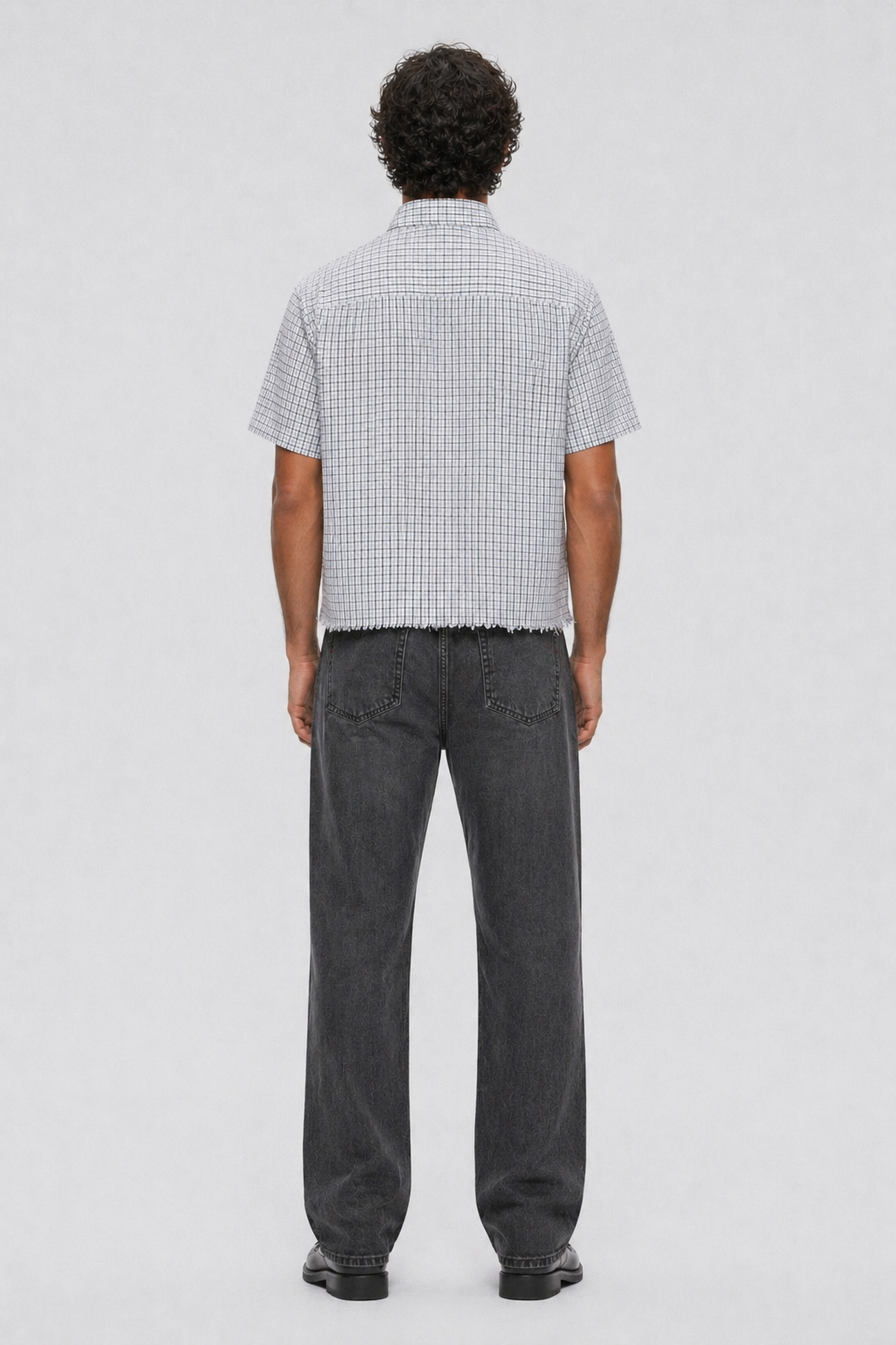 Apres Sea Distressed Plaid Boxy Shirt