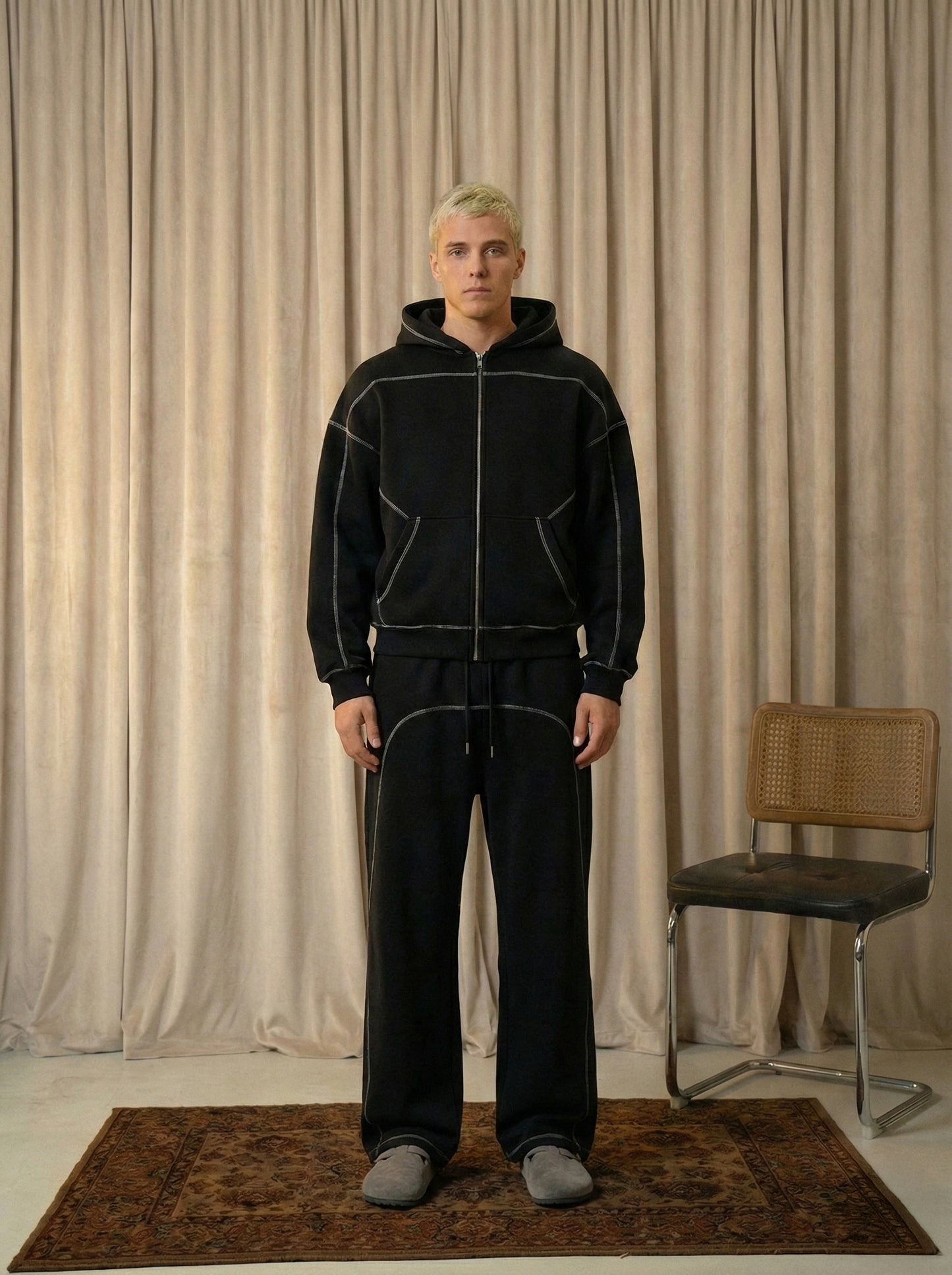 Offdada Original tracksuit Boxy Fleece Zip Hoodie