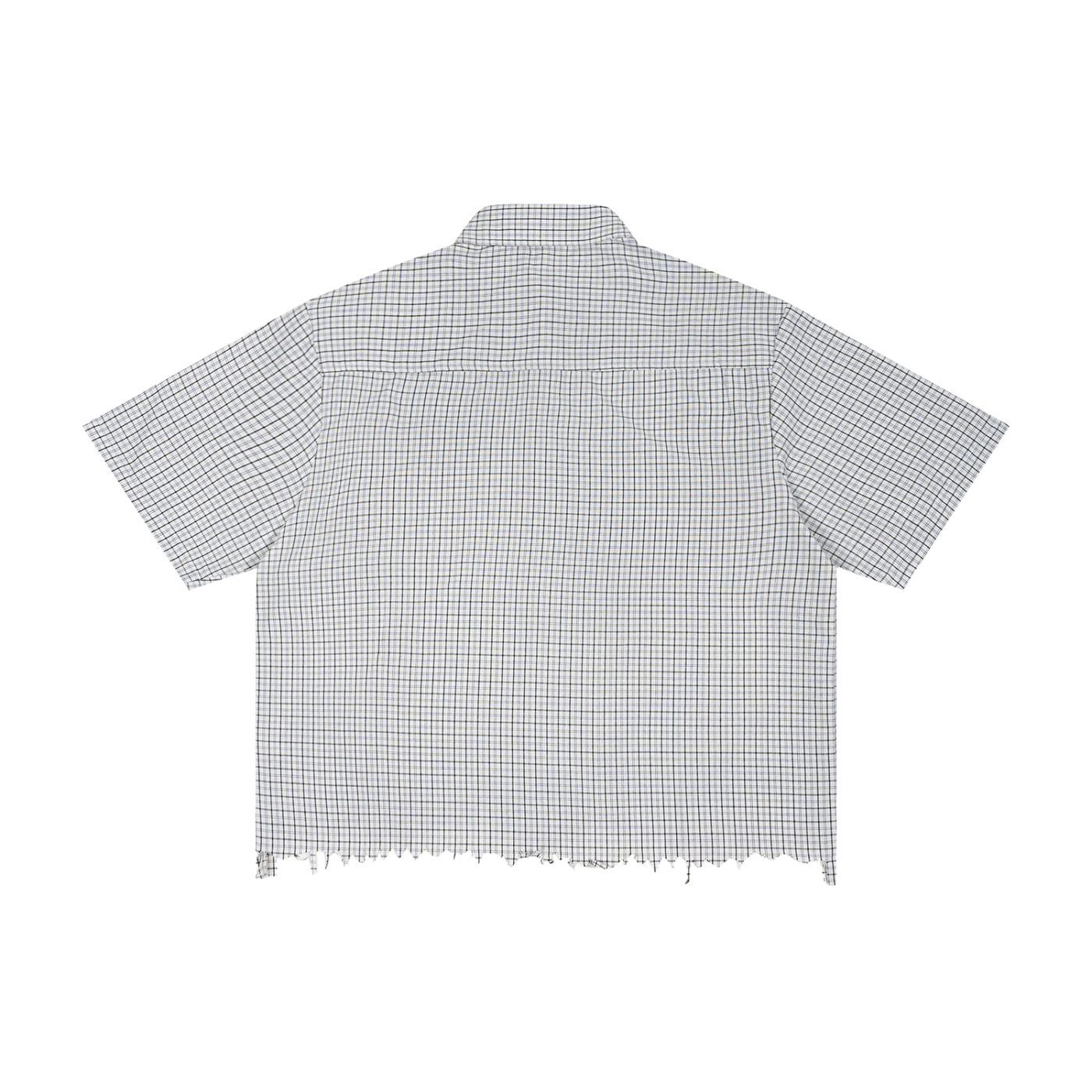 Apres Sea Distressed Plaid Boxy Shirt