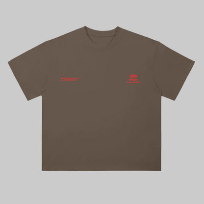 HUBB LOVE ARABIC WRLD TEE IN COFFEE