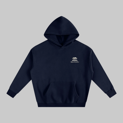 NO WINGS ONLY HUSTLE HOODIE IN NAVY BLUE