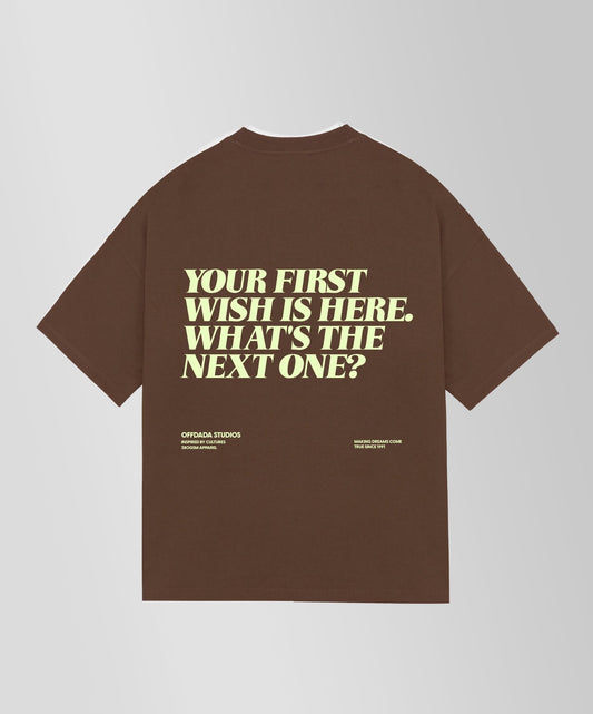 FIRST WISH TEE BROWN - OFFDADA BRAND