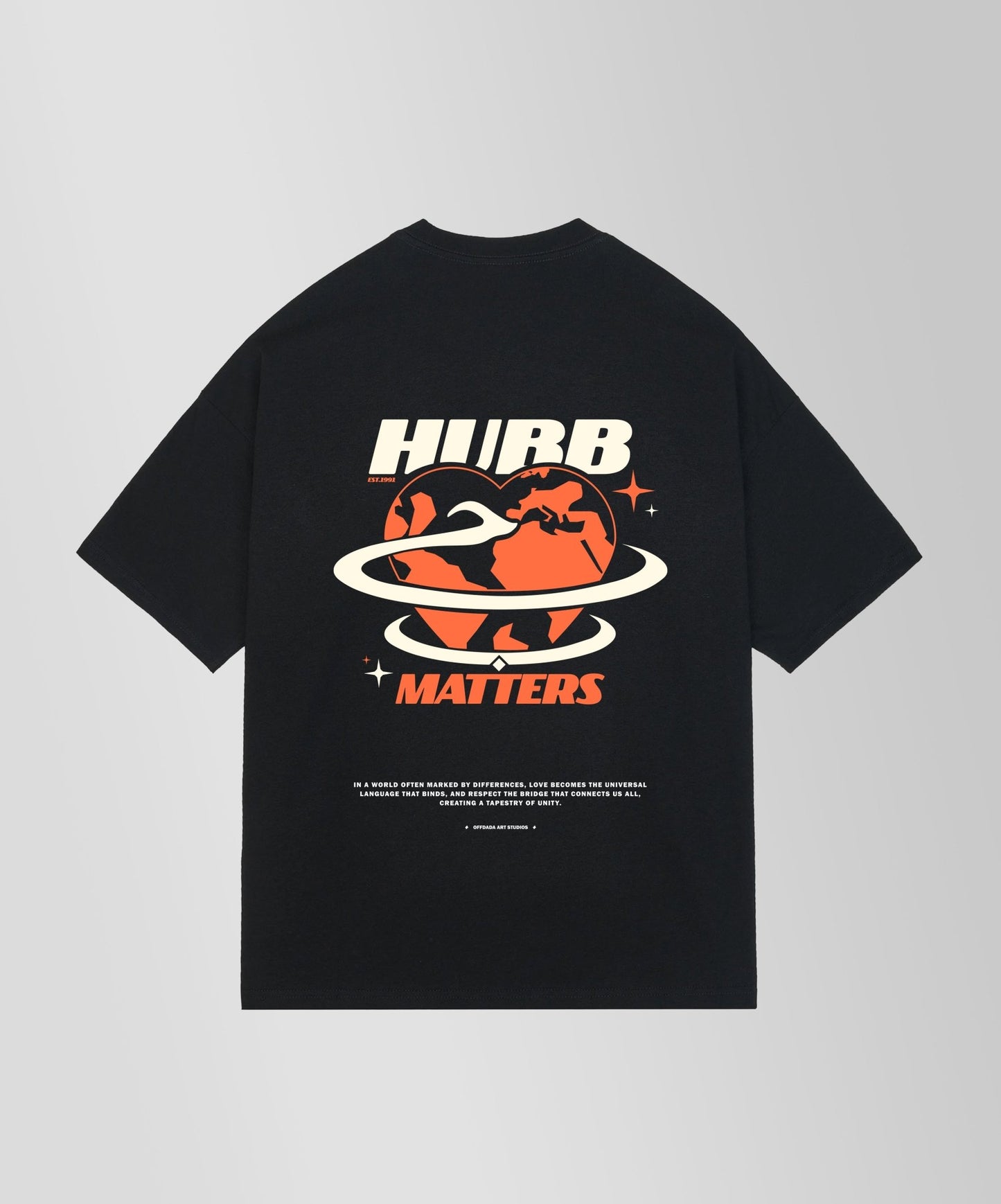 HUBB UNIVERSAL TEE BLACK - OFFDADA BRAND