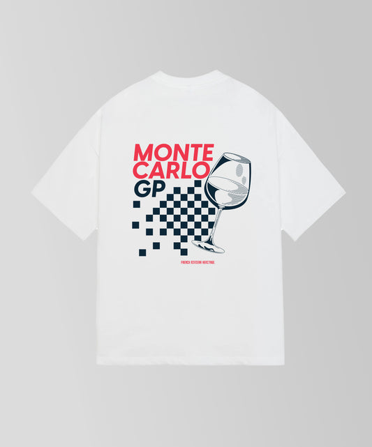 MONTE CARLO GRAND PRIX - Oversize 240gsm Boxy Fit in White