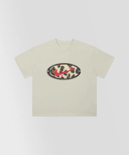 HUBB LOVE ARABIC LEO TEE IN MILK APRICOT