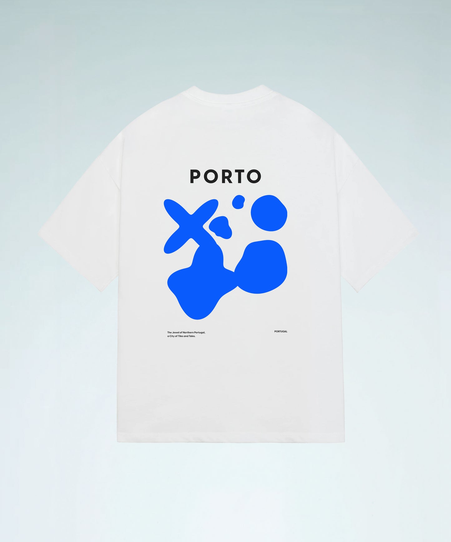 PORTO - Oversize heavyweight unisex T-shirt in White