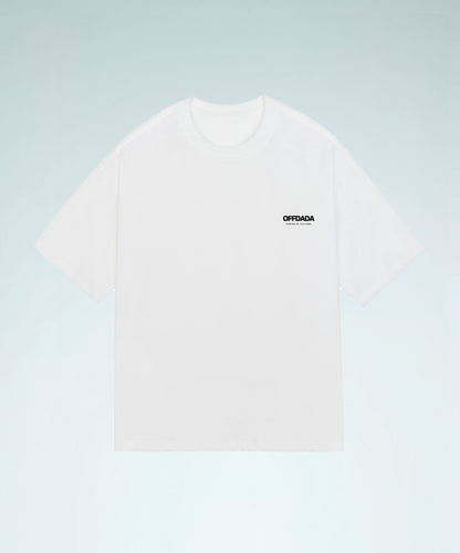 PORTO - Oversize heavyweight unisex T-shirt in White