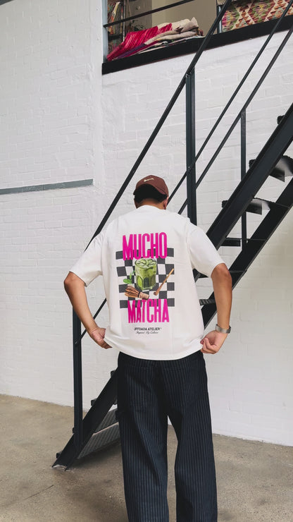 MUCHO MATCHA TEE WHITE