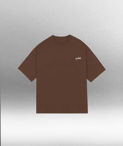 AL'AELA - Oversize 280gsm unisex T-Shirt in Dark Brown - Offdada Store
