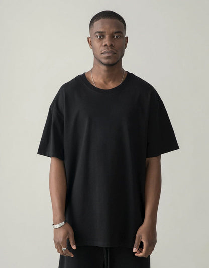 BLANK Unisex Oversized T-shirt in Camel, Characoal gray & Black - Offdada Store